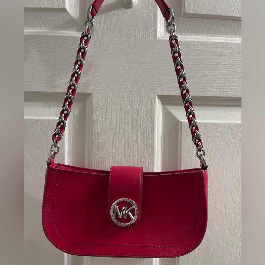 Michael Kors Fuchsia Chain Shoulder Bag